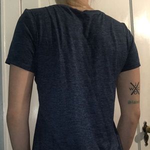 blue Nike dri-fit shirt